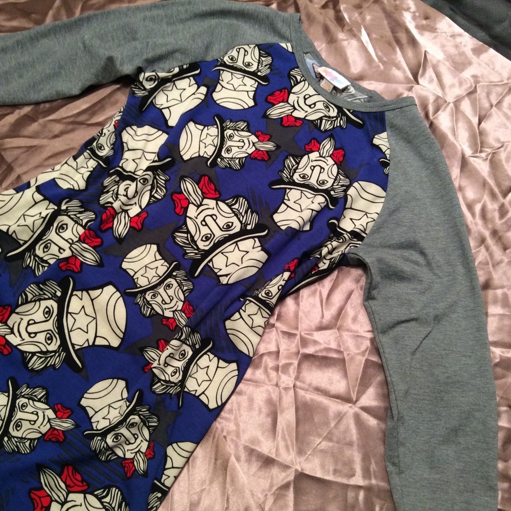 Free with bundle! LulaRoe Uncle Sam Baseball Tee
